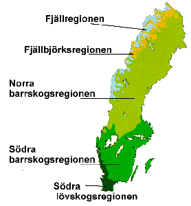 Vegetationsregioner i Sverige